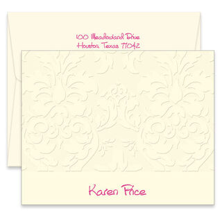 Triple Thick Embossed Damask Cards